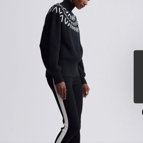 Varley Marcie Fair Isle Yoke Neck Knit Sweater - Picture 10 of 15